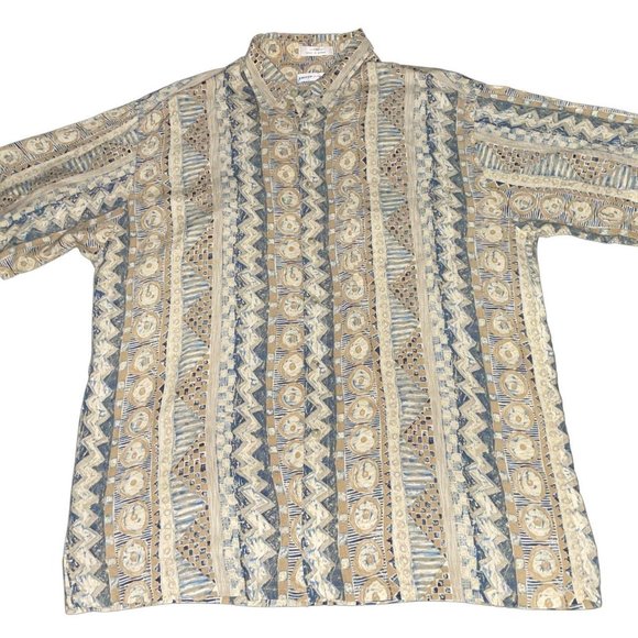 Vintage Pierre Cardin AOP Button Shirt Large - Picture 1 of 4